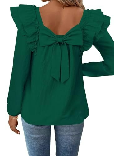 Falechay Women's Puffed Sleeve Flowy Top: $22.94 Falechay Women's Puffed Sleeve Flowy Top: $22.94