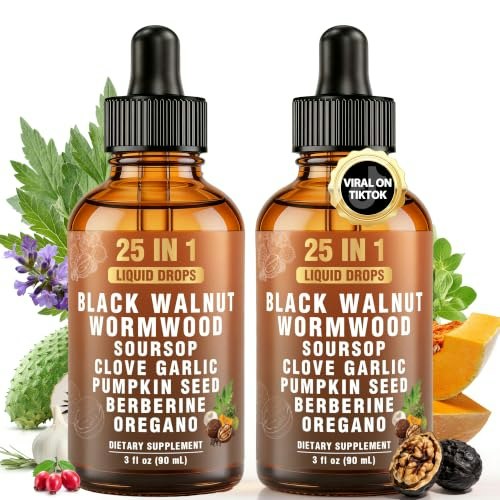 Dobeko 180ml 25-in-1 Liposomal Wormwood and Black Walnut Cleanse Drops: $18.04