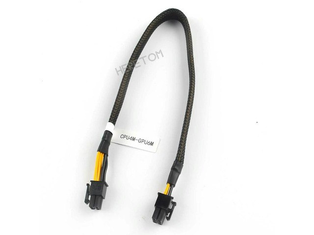 4-pin Male to 6-pin Male 35cm GPU Power Cable: $16.49