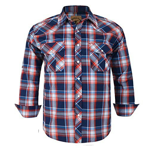 Coevals Club Men's Western Long Sleeve Plaid Pearl Snap Shirt: $26.34 Coevals Club Men's Western Long Sleeve Plaid Pearl Snap Shirt: $26.34