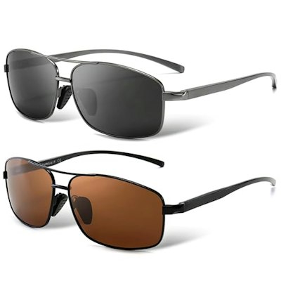 Sungait Ultra Lightweight Rectangular Polarized Sunglasses 2-Pack for $22 + free shipping w/ Prime