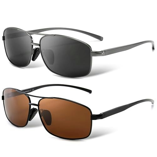Sungait Ultra Lightweight Rectangular Polarized Sunglasses 2-Pack: $22.09 Sungait Ultra Lightweight Rectangular Polarized Sunglasses 2-Pack: $22.09