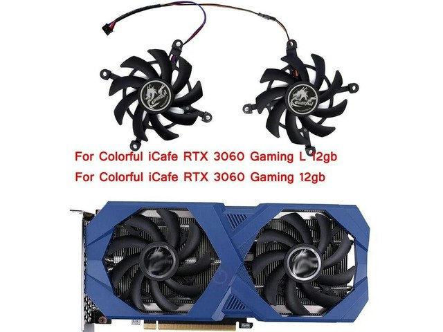 Colorful iCafe RTX 3060 12GB Graphics Card Cooling Fan Replacement: $30.84