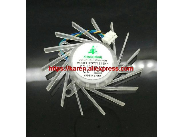 FSY71B12HH 70mm 4-Wire GPU Cooling Fan: $28.79