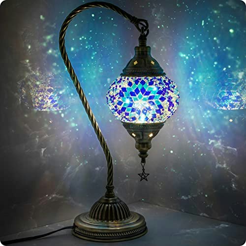 Yarra-Decor Handmade Turkish Mosaic Swan Neck Bedside Lamp: $33.99 Yarra-Decor Handmade Turkish Mosaic Swan Neck Bedside Lamp: $33.99