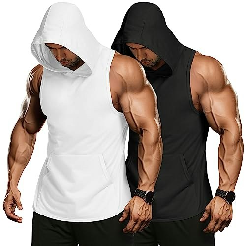 Coofandy Men's Workout Hooded Tank Top 2-Pack: $19.98 Coofandy Men's Workout Hooded Tank Top 2-Pack: $19.98