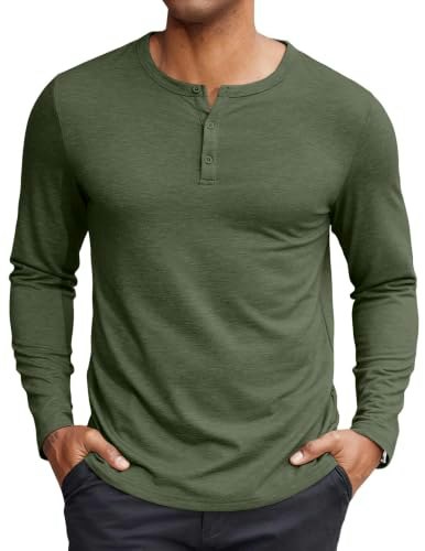 Coofandy Long Sleeve Henley Shirt: $14.98 Coofandy Long Sleeve Henley Shirt: $14.98