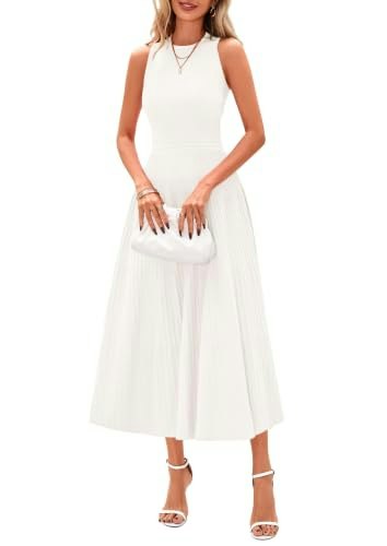 Prettygarden Women's Pleated Midi Work Dress: $39.46 Prettygarden Women's Pleated Midi Work Dress: $39.46