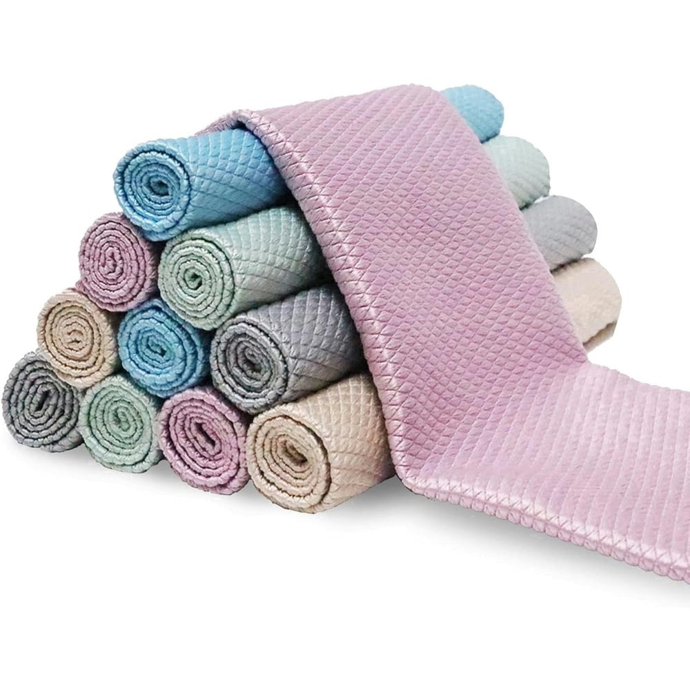 Microfiber Glass Cleaning Cloths 10-Pack: $9.65