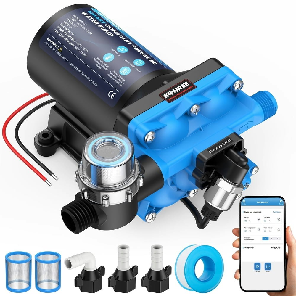 Kohree 12V 5.5GPM Smart RV Water Pump: $89.99 Kohree 12V 5.5GPM Smart RV Water Pump: $89.99