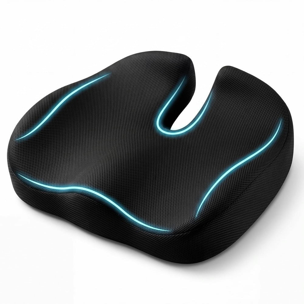 Memory Foam Ergonomic Seat Cushion: $26.99