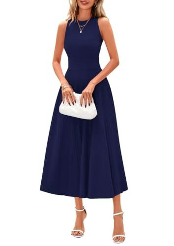 Prettygarden Women's Pleated Midi Dress: $39.93 Prettygarden Women's Pleated Midi Dress: $39.93