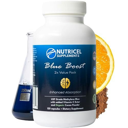 Nutricel 12mg Methylene Blue and Vitamin C Ester Supplement 120-Capsule Bottle: $42.49