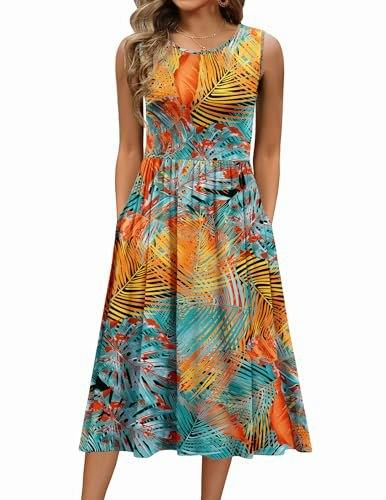 Zeagoo Women's Sleeveless Casual A-Line Dress: $19.98 Zeagoo Women's Sleeveless Casual A-Line Dress: $19.98