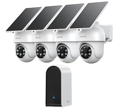 Ansque Wireless Solar-Powered Home 4-Camera Security System for $280 + free shipping