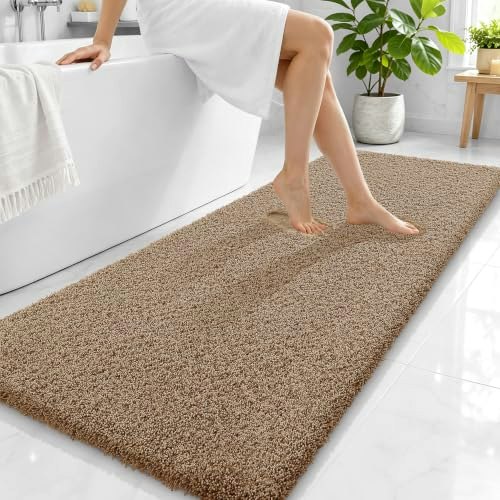 Olanly 59" x 24" Microfiber Bathroom Runner Rug: $59.98 Olanly 59" x 24" Microfiber Bathroom Runner Rug: $59.98