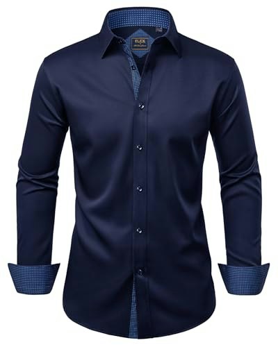 Men's Long Sleeve Wrinkle-Free Stretch Button-Up Dress Shirt: $19.54 Men's Long Sleeve Wrinkle-Free Stretch Button-Up Dress Shirt: $19.54