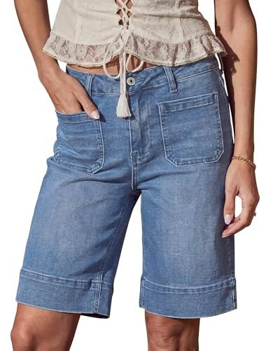 Luvamia Women's Denim Bermuda Shorts: $19.98 Luvamia Women's Denim Bermuda Shorts: $19.98