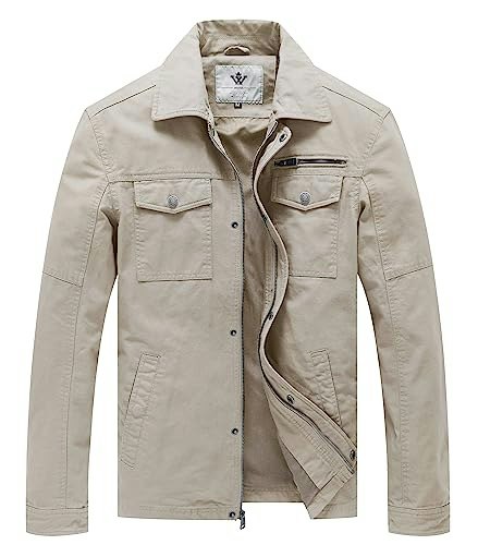 WenVen Men's Casual Canvas Cotton Military Jacket: $48.99 WenVen Men's Casual Canvas Cotton Military Jacket: $48.99