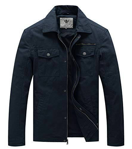WenVen Men's Casual Canvas Cotton Military Jacket: $49.98 WenVen Men's Casual Canvas Cotton Military Jacket: $49.98