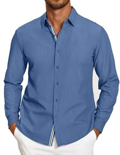Coofandy Men's Stretch Long Sleeve Button-Down Shirt: $27.23 Coofandy Men's Stretch Long Sleeve Button-Down Shirt: $27.23