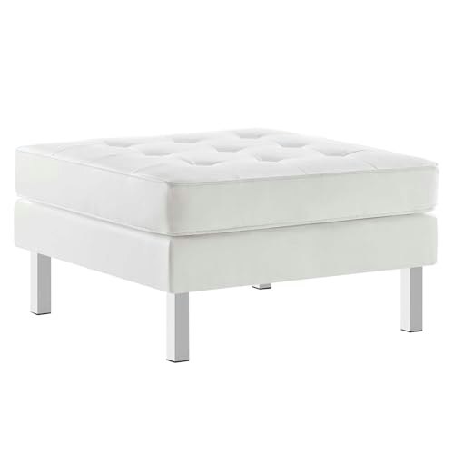 Modway Loft Tufted Faux Leather Square Ottoman: $171.99