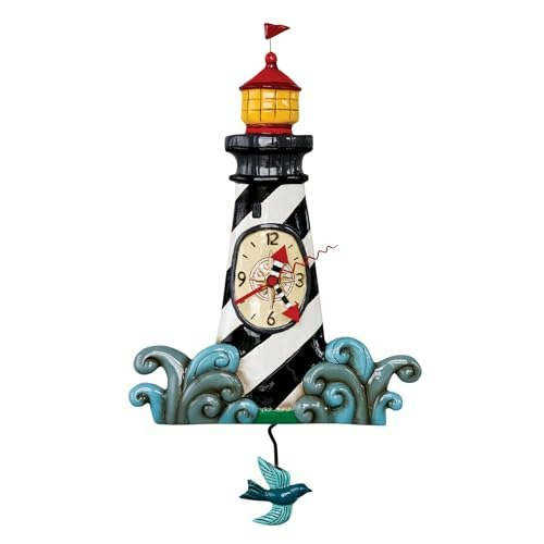 Allen Designs Augie's Light Lighthouse Pendulum Wall Clock: $66.52