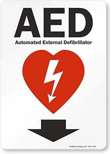 SmartSign 10" x 14" AED Laminated Vinyl Label: $9.29