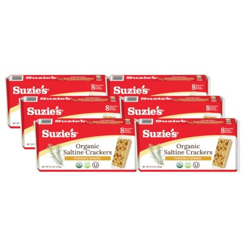 Suzie's Organic Rosemary Sesame Saltine Crackers 6-Pack: $35.56