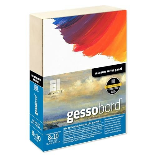 Ampersand 8x10-inch 3/4-inch Cradled Gessobord: $32.41 Ampersand 8x10-inch 3/4-inch Cradled Gessobord: $32.41