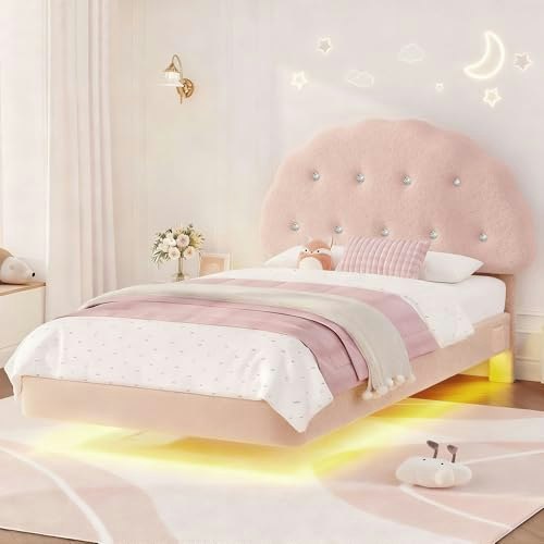Decofy Full Bed Frame with Headboard and LED Lights: $144.49 Decofy Full Bed Frame with Headboard and LED Lights: $144.49