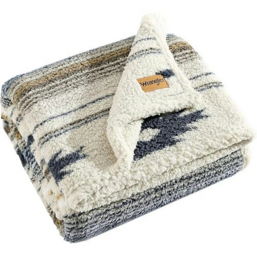 Wrangler 50" x 60" Sherpa Reversible Throw Blanket: $18.99 Wrangler 50" x 60" Sherpa Reversible Throw Blanket: $18.99