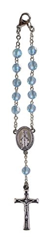 Cathedral Art Aquamarine March Birthstone Car Rosary: $12.68 Cathedral Art Aquamarine March Birthstone Car Rosary: $12.68