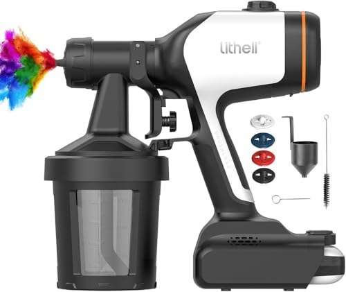 Litheli 800W 20V 4Ah Cordless HVLP Paint Sprayer: $29.99 Litheli 800W 20V 4Ah Cordless HVLP Paint Sprayer: $29.99