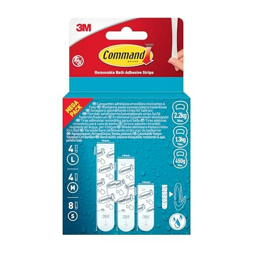 Command Removable Bath Adhesive Strips 16-Pack: $17.51