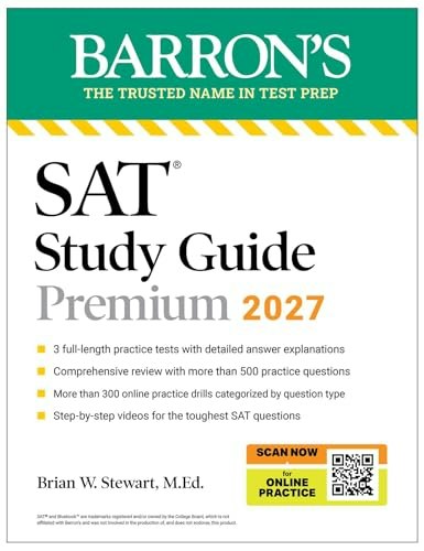 Barron's SAT Study Guide Premium 2027: $29.82 Barron's SAT Study Guide Premium 2027: $29.82