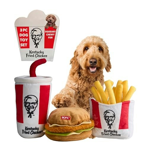 KFC 3-Piece Plush Dog Toy Set: $15.70