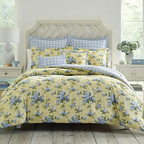 Laura Ashley King Duvet Cover Set with Shams and Pillows: $130.99 Laura Ashley King Duvet Cover Set with Shams and Pillows: $130.99