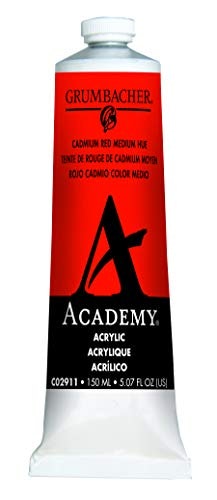 Grumbacher Academy 150ml Cadmium Red Medium Hue Acrylic Paint: $12.07
