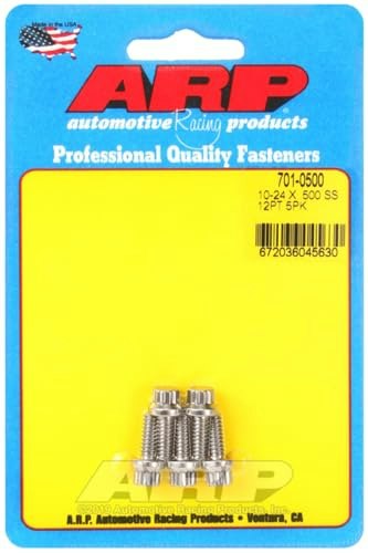 ARP 10-24 x .500 12-Point Stainless Steel Bolts 5-Pack: $15.64 ARP 10-24 x .500 12-Point Stainless Steel Bolts 5-Pack: $15.64