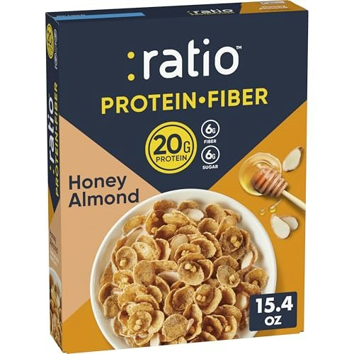 Ratio Protein Fiber Honey Almond Cereal 15.4-oz.: $6.98 Ratio Protein Fiber Honey Almond Cereal 15.4-oz.: $6.98