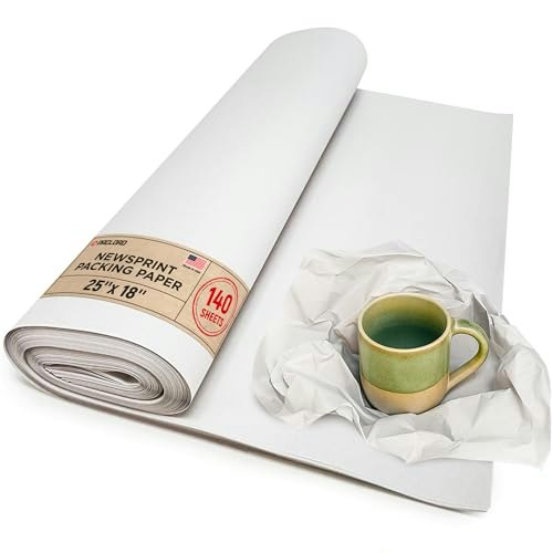 140-Sheet 25" x 18" Newsprint Packing Paper: $13.91 140-Sheet 25" x 18" Newsprint Packing Paper: $13.91