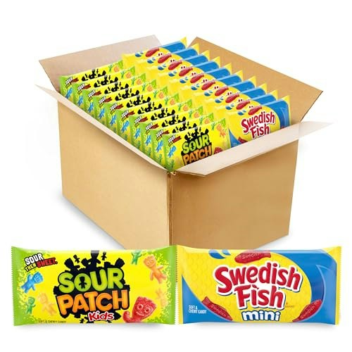 Sour Patch Kids & Swedish Fish Soft & Chewy Gummy Candy 20-Pack: $13.95 Sour Patch Kids & Swedish Fish Soft & Chewy Gummy Candy 20-Pack: $13.95