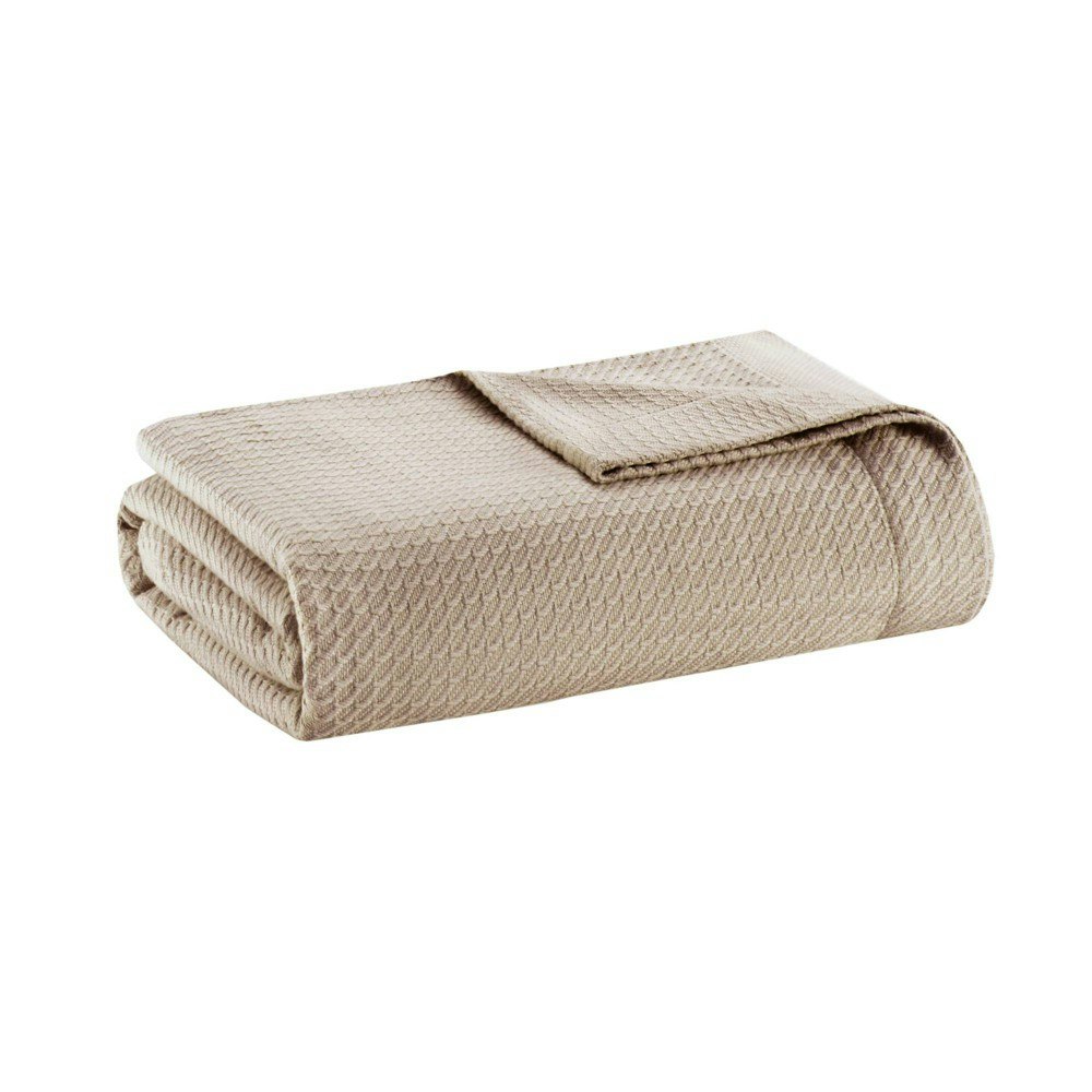 Madison Park Full/Queen Textured Cotton Waffle Weave Blanket: $47.49 Madison Park Full/Queen Textured Cotton Waffle Weave Blanket: $47.49