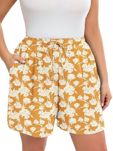 AusLook Women's High-Waisted Wide Leg Shorts: $14.98