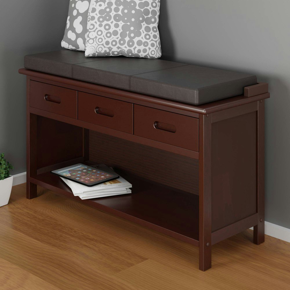 Winsome Adriana Entryway Storage Bench with Cushion: $151.99 Winsome Adriana Entryway Storage Bench with Cushion: $151.99