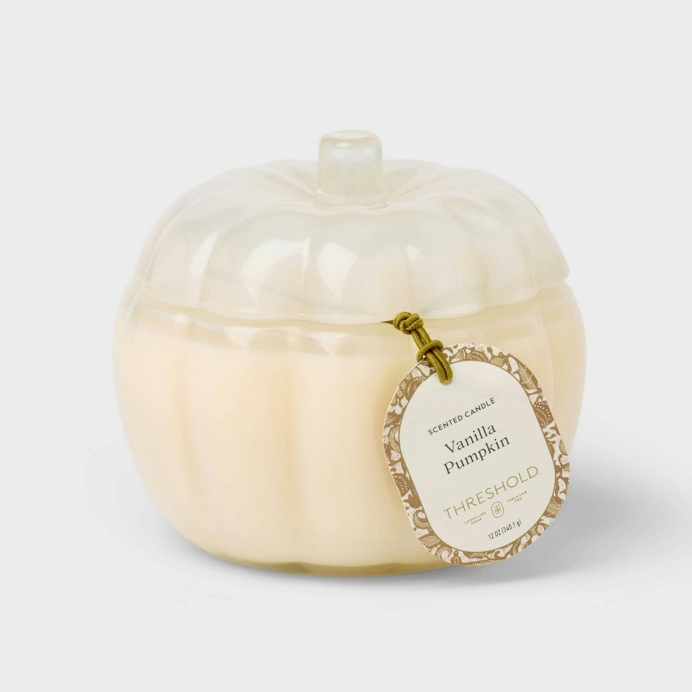 Threshold Fall Pumpkin Vanilla 2-Wick Glass Jar Candle: $10 Threshold Fall Pumpkin Vanilla 2-Wick Glass Jar Candle: $10