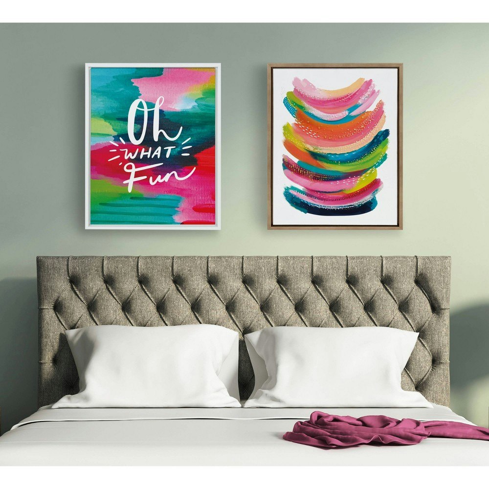 Sylvie 18" x 24" Bright Abstract Framed Canvas by Jessi Raulet: $54.99 Sylvie 18" x 24" Bright Abstract Framed Canvas by Jessi Raulet: $54.99