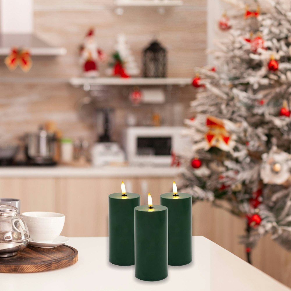 Lumabase 3-Pack Battery-Operated 3D Wick Pillar Candles: $24.99 Lumabase 3-Pack Battery-Operated 3D Wick Pillar Candles: $24.99