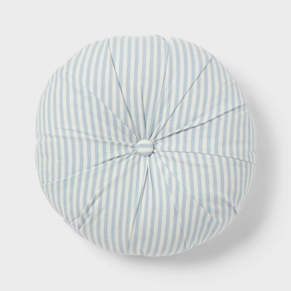 16x16-Inch Round Striped Decorative Throw Pillow: $25